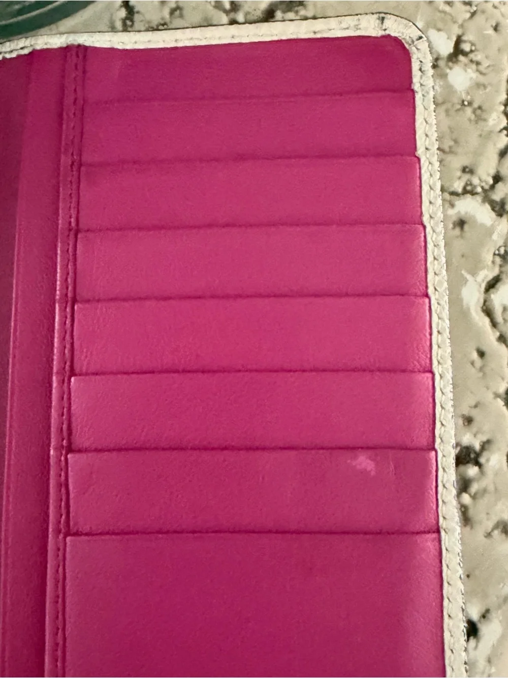 Authentic Bulgari Black Leather Wallet with Gold Clasp and Hot Pink Interior